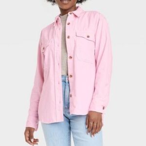 NWOT Oversized Pink Corduroy